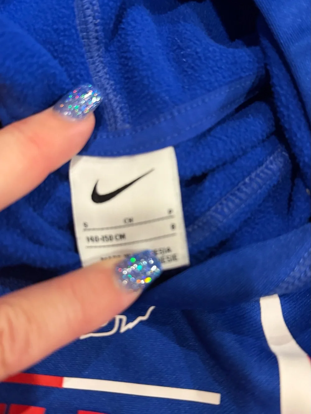 EUC! Nike Royal Blue Athletic Hoodie Bills Sz S boys pullover LS